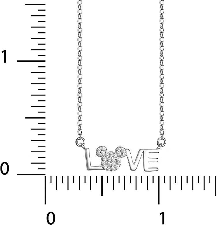 A Niche Style Mickey Studded LOVE Necklace with A Minimalist Letter Collarbone Chain for Trendy Women