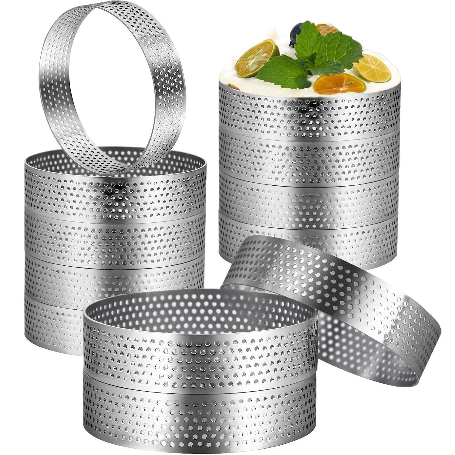 Stainless Steel French Perforated Tart and Cake Mousse Ring