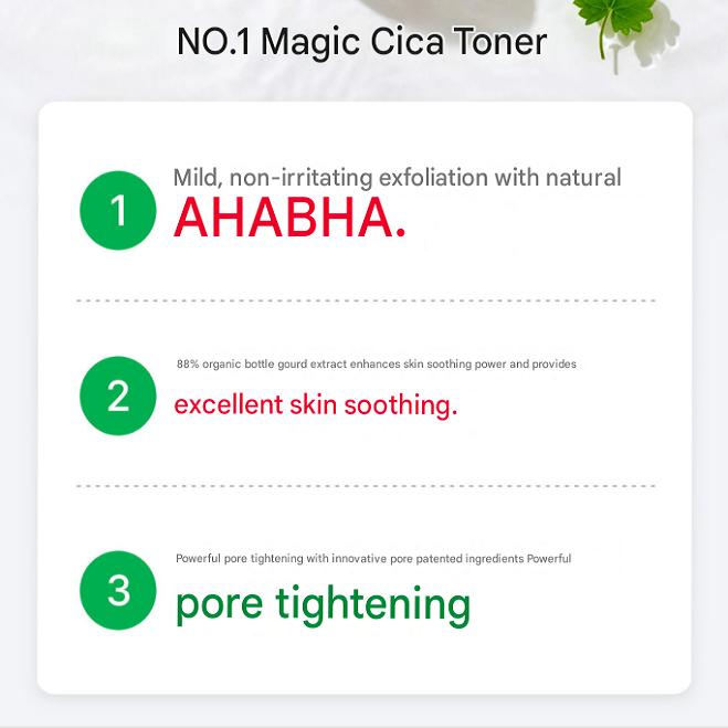 Blanc Nature Vegan Certified Ultra-Rapid Calming Magic Cica Toner 200ml x 2