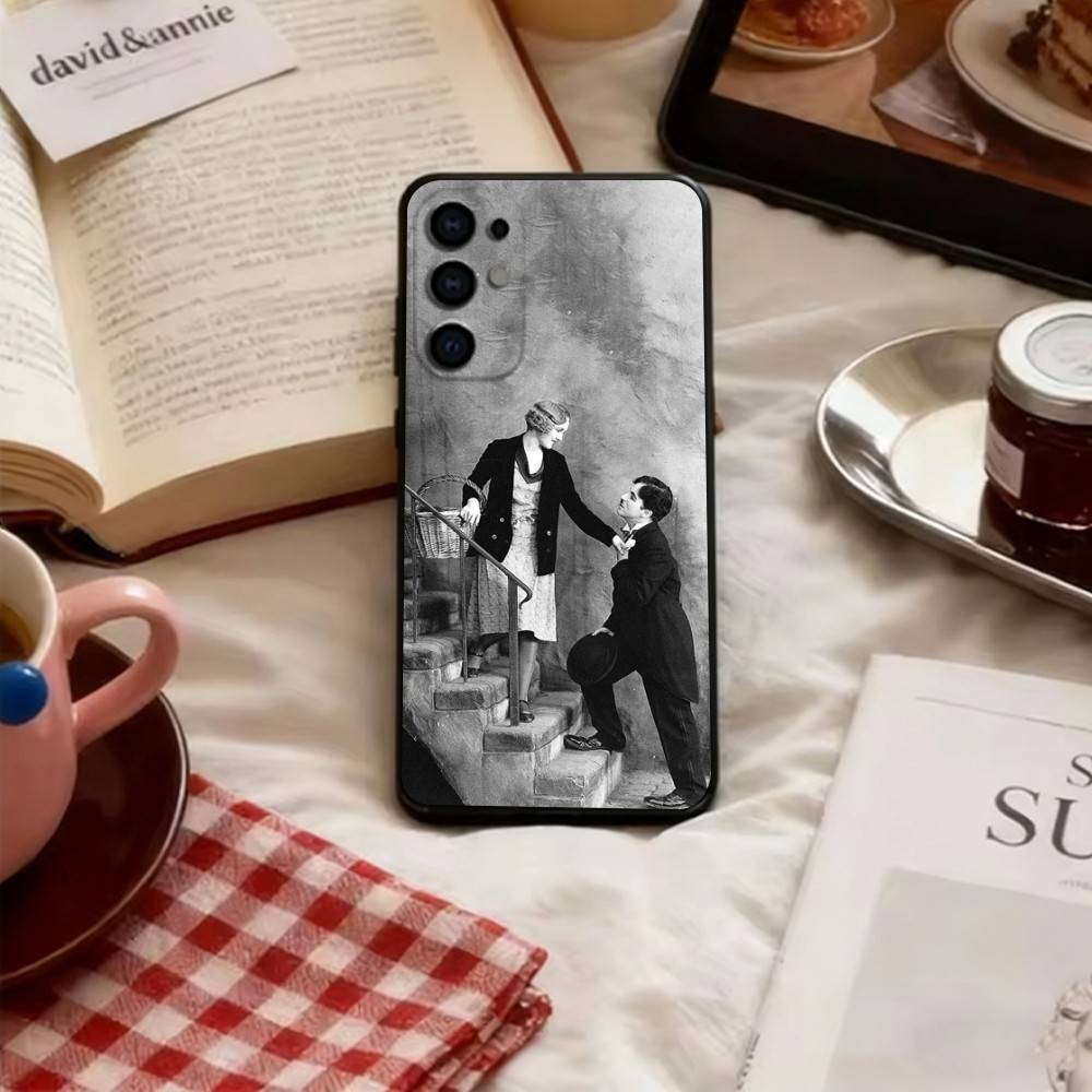 Charlie Chaplin Phone Case Soft black For Samsung S25,S24,S21,S22,S23,S30,Ultra,S20,Plus,Fe,Lite