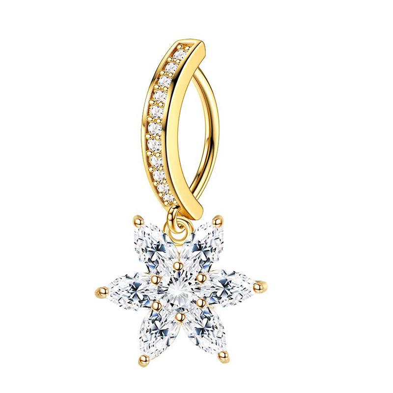 Joyas para Piercing de Ombligo Mariposa Rosa Mujeres Barra de Ombligo con Circonita Moda Anillos de Ombligo Curvos Inversos de Cristal Piercing Ombligo