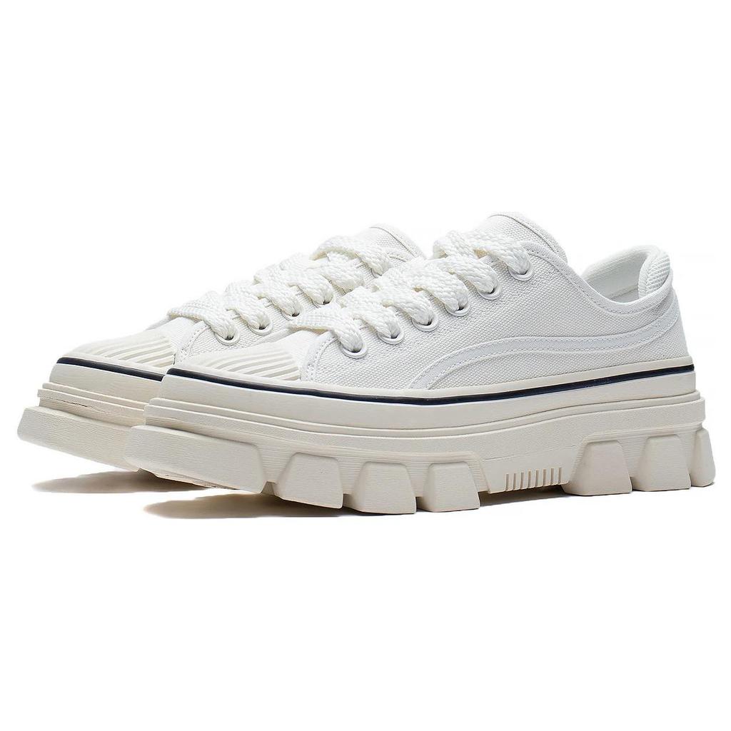 Li Ning CF Tracing Slip Resistant Abrasion Resistant Low top Sports Casual Shoes Unisex White AGCS204-1