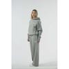 Set Felpa con Cappuccio Casual Ricamata Stile Americano e Pantaloni a Gamba Larga per Coppie