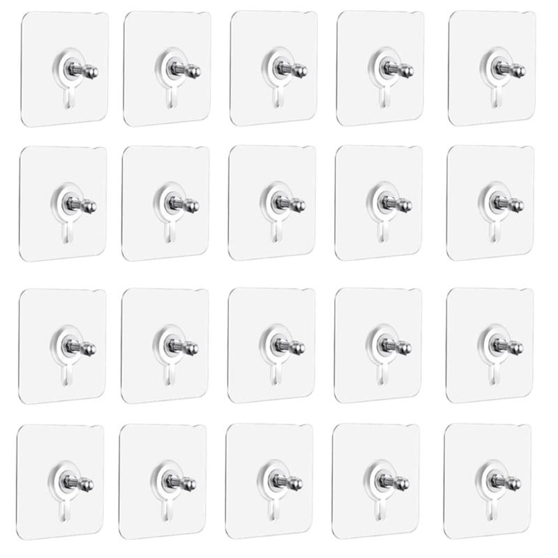 10pcs Traceless Wall Hook  Self Adhesive Pictures Frame Hangers Self Adhesive Hook  Set for Home & Office Decors  Silver