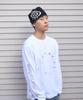 AMOU Reversible Stripe Beanie Black
