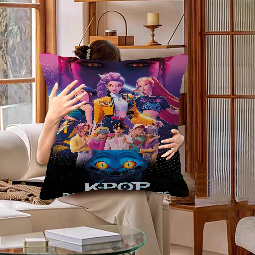 Movie Anime Kpop Style D-Demon H-Hunters Cushion Cover Pillowcase Upholstery Sofa Throw Pillow Home Decor Pillowcas