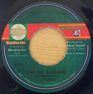 7inch Record LUCIANO RAS IGEL  Ive Got Sunshine  Black Woman 8767712365 Mandisa Inc. 2005 Jamaica Reggae Ska  Dub Used