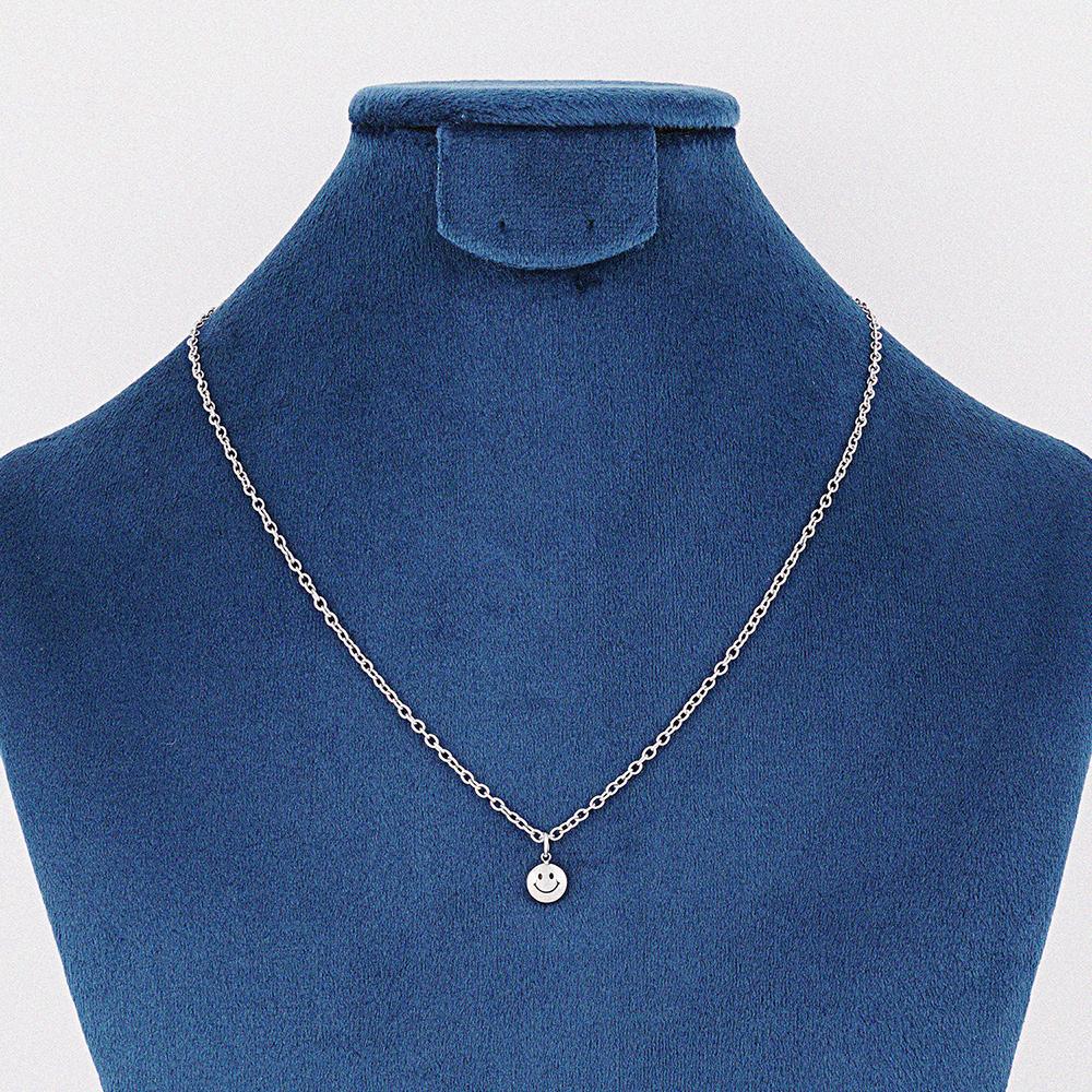 Jbans Classic Lucky Smile Pendant Chain Necklace (C2501-An838_Sv)