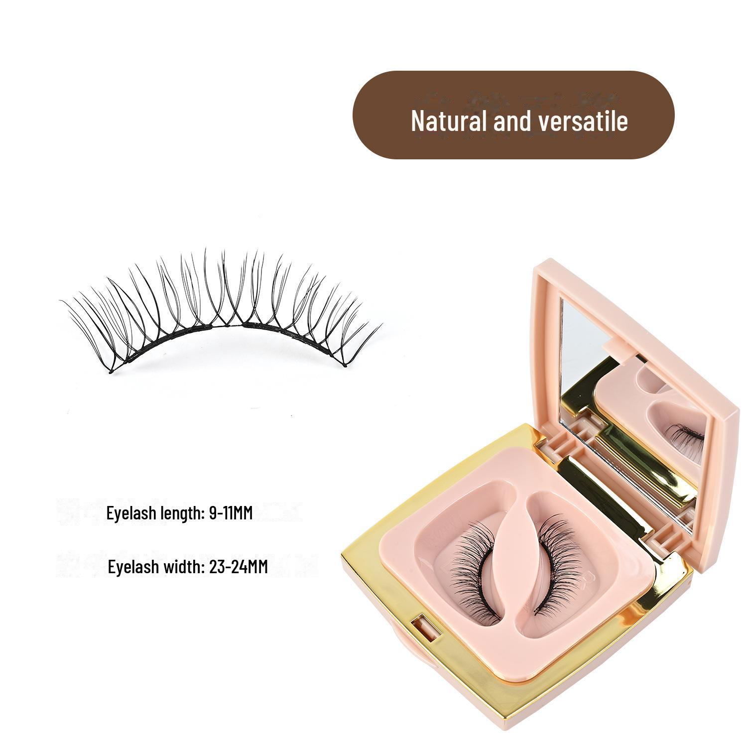 

Набор модных магнитных накладных ресниц — натуральные, густые, завивающиеся, без клея Kit + Eyelashes + Tweezers