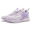 Scarpe da Basket 361 Big3 3.0 Pro Hangzhou Leno Ammortizzazione, Resistenti all'Usura Basse da Uomo Viola Pastello Chiaro 672231113-1