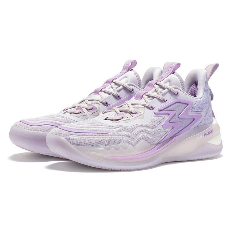Scarpe da Basket 361 Big3 3.0 Pro Hangzhou Leno Ammortizzazione, Resistenti all'Usura Basse da Uomo Viola Pastello Chiaro 672231113-1