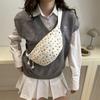 Simple and Cute Women's Chest Bag  Waist Bag  Korean Version  Lightweight Sports Niche Crossbody Bag  Japanese Personalized Riding Shoulder Bag