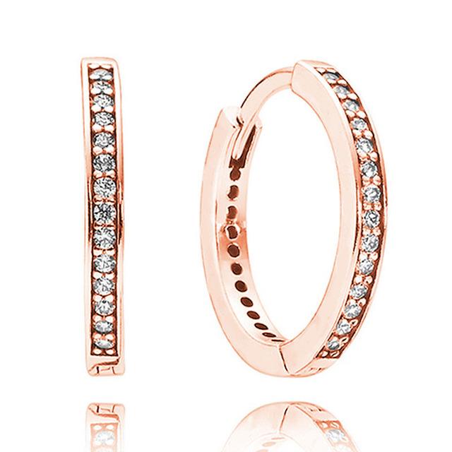 

Серьги из стерлингового серебра 925 пробы Allure Of Faith Signature Circles Moments, очаровательные серьги-кольца с двойным кольцом для женщин, модные украшения