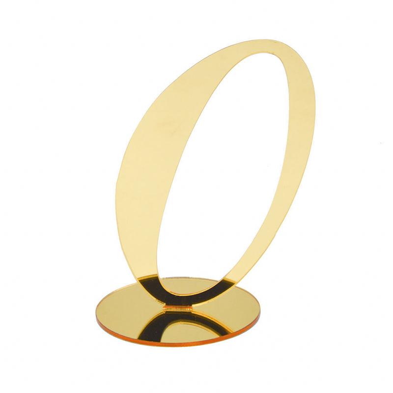 

1PC Number Holders Elegant Acrylic Birthday Golden Table Number Stylish Table Decor Sturdy Construction Weddings
