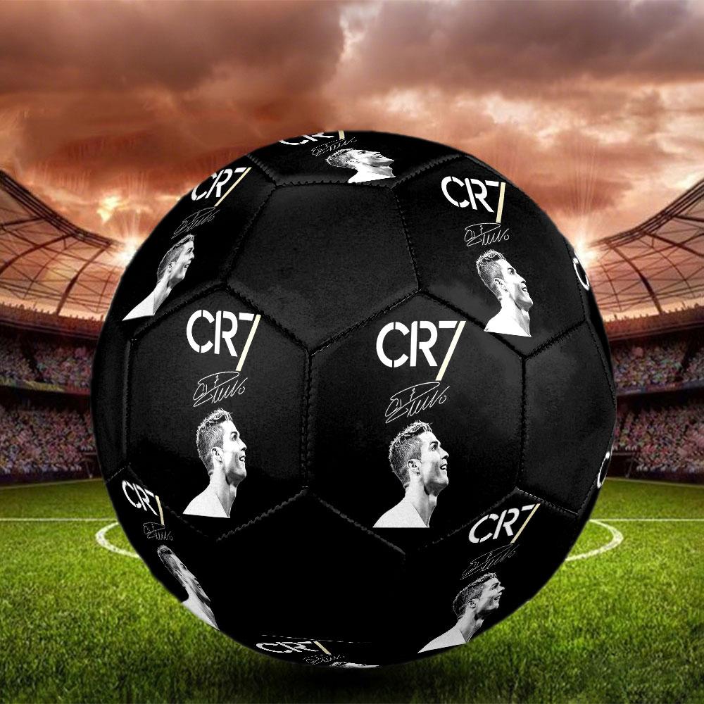 Cristiano Ronaldo Size5 Soccer Ball, Colorful, Suitable for All Ages, Machine-stitched, PVC Material, Competition Grade,durable and High Bounce