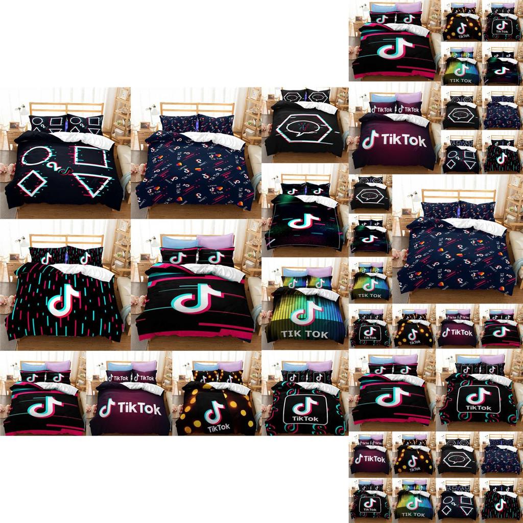 Tiktok Pattern 3d Printed Bedding Set For Luxurious Style And Comfort In Eu Sizes