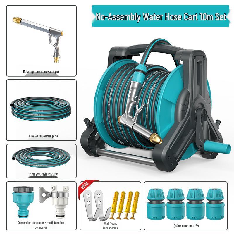 High-Pressure Water Hose with Automatic Storage Reel for Gardening and Car Washing