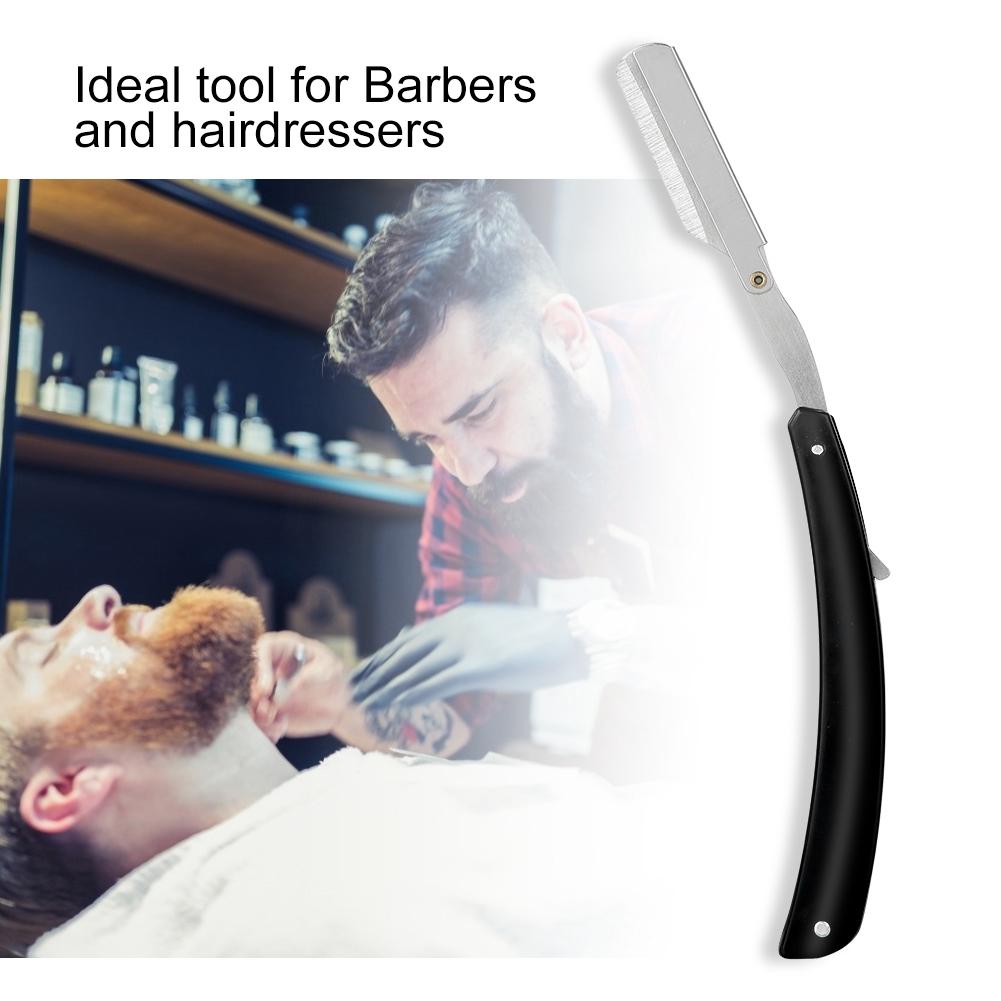 Barber Straight Blade Razor Stainless Steel Salon Folding Shaving Hair Cutting Clipper