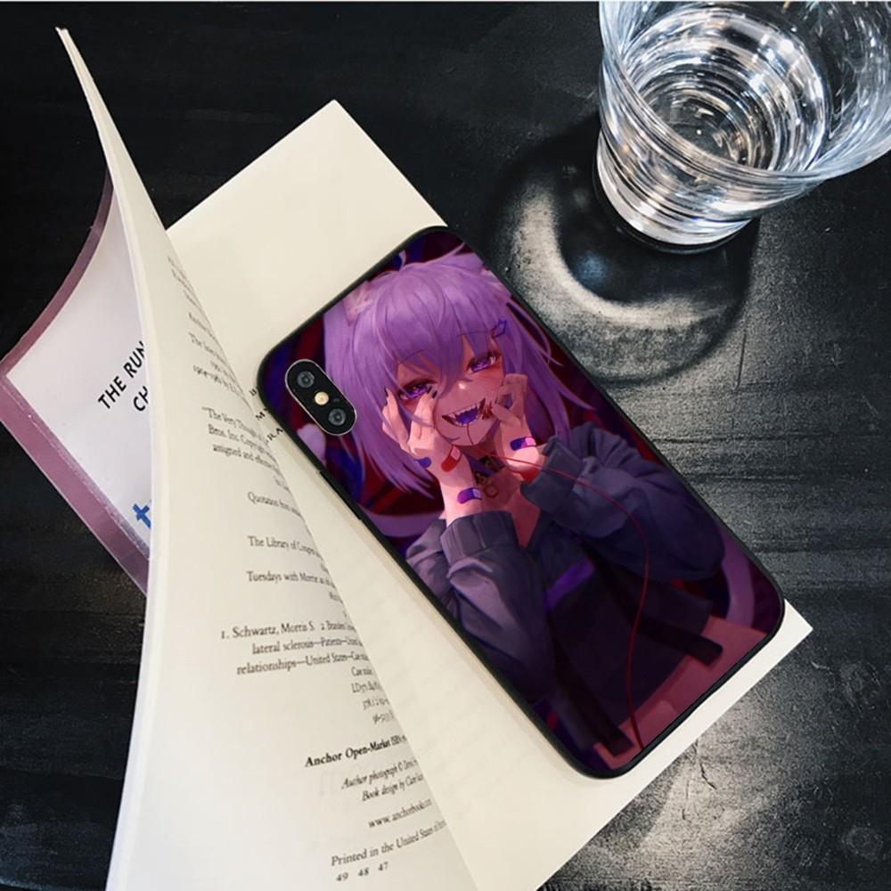 Kawaii Nekomata Okayu Phone Case for iPhone 15 8 7 6 6S Plus X SE 2020 XR XS 14 11 12 13 Mini Pro Max Mobile Case