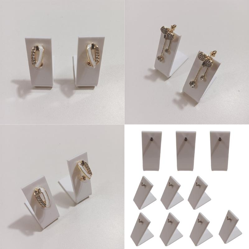 10Pcs Multipurpose L Shape Acrylic Earring Holders For Efficient Space Saving Jewelry Display At Homes Or Store