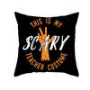 New Nordic Halloween Throw Pillow Cover Black Letter Print Sofa Cushion Cover Cushion Cover Home