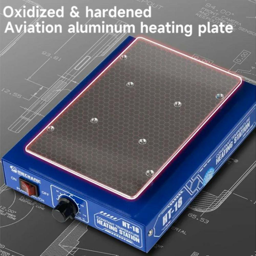 

MECHANIC HT-18 Intelligent Digital Temperature Control Heating Platform for Circuit Board Repair,Mobile Phone Screen Removal EU Plug