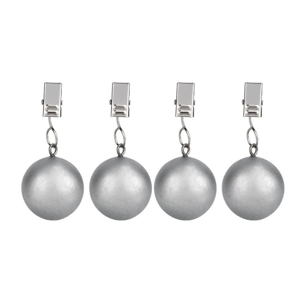 4Pcs Rust Proof Curtain Weights Clips Stainless Steel Tablecloth Weights  Outdoor Activities серебряный