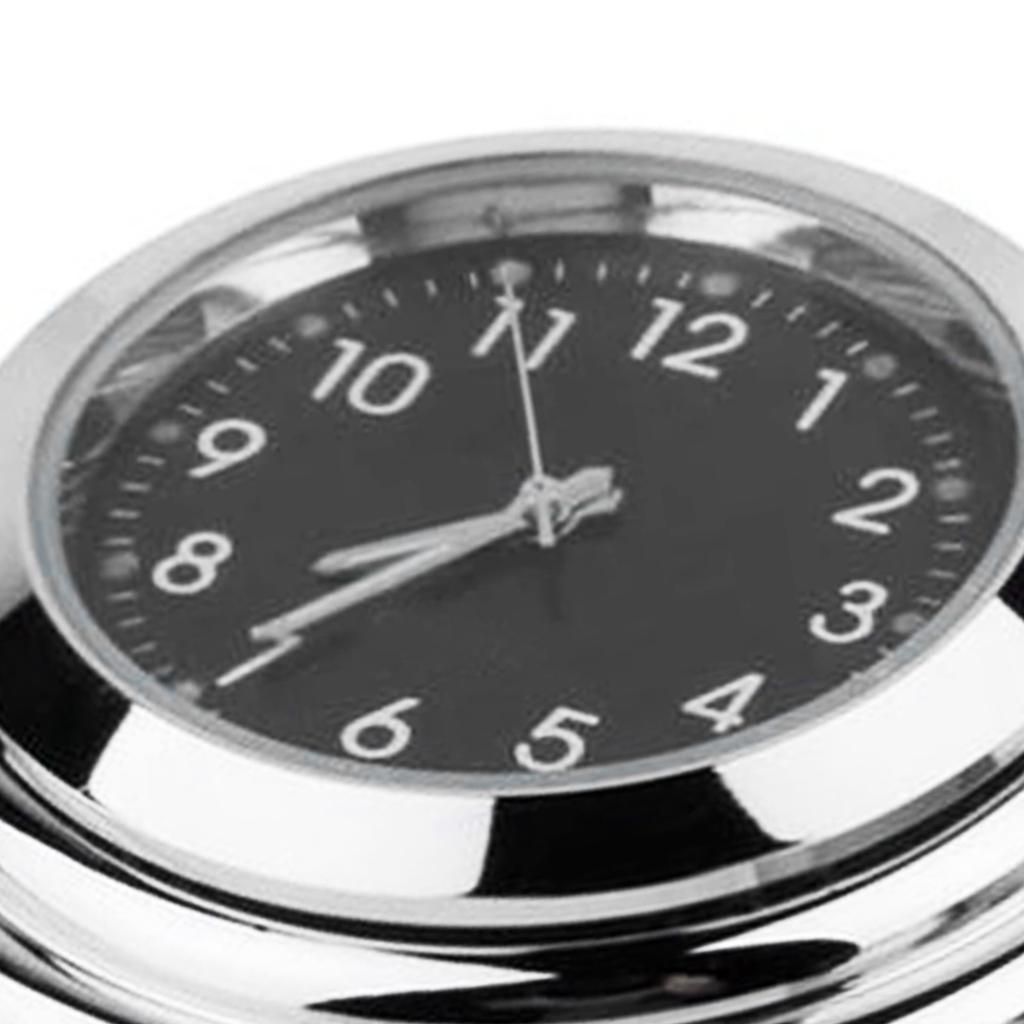 Motorcycle Handlebar Clock Chrome Plating Precise Time Waterproof Aluminium Alloy Handlebar Mount