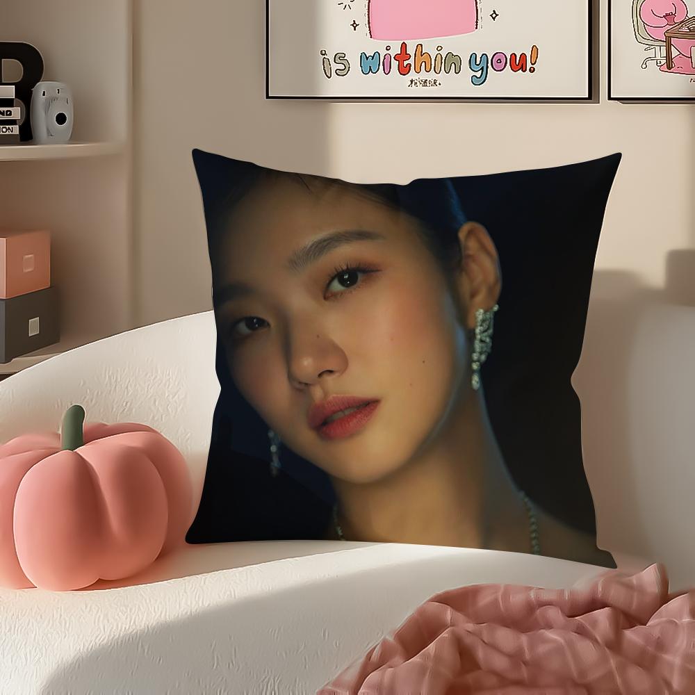 Talentierte Schauspielerin KKim Ko Eun Kissenbezug Kissenhülle Kurzer Plüsch Verdeckter Reißverschluss Raum Sofa Kissenbezug