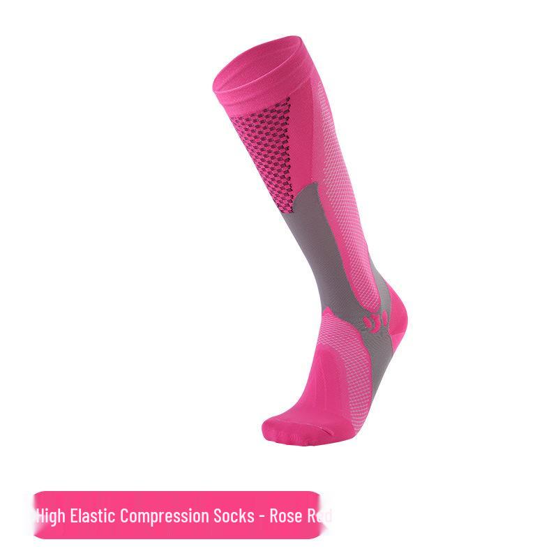 

Professional Gradient Compression Knee-High Athletic Socks - Breathable, High Elasticity for Running, Cycling, and Marathon Use Small/Medium