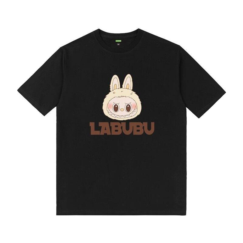Labubu printed cartoon T-shirt short-sleeved casual men and women