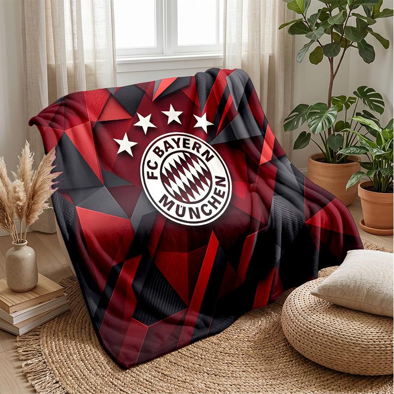 Bayern Munich Theme Blanket Soft Flannel Blanket Plush Throw Blanket Cozy Sofa Bed Blanket for Home Decor