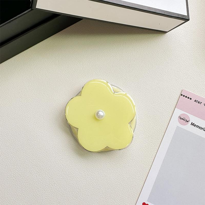 Pearl Flower Magnetic Mobile Phone Airbag Bracket Paste Creative Ring Simple Desktop Telescopic Support Frame Folding