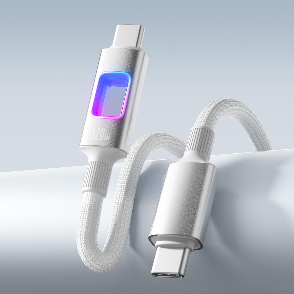 Double Type-C 120W Fast Charging Cable for Apple 15/16, Huawei, Xiaomi Laptops - 6A Compatible