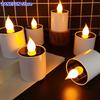 6-Pack Solar LED Candles Outdoor Waterproof Flameless Solar Tea Lights Rechargeable Candles for Party Garden Home Decor