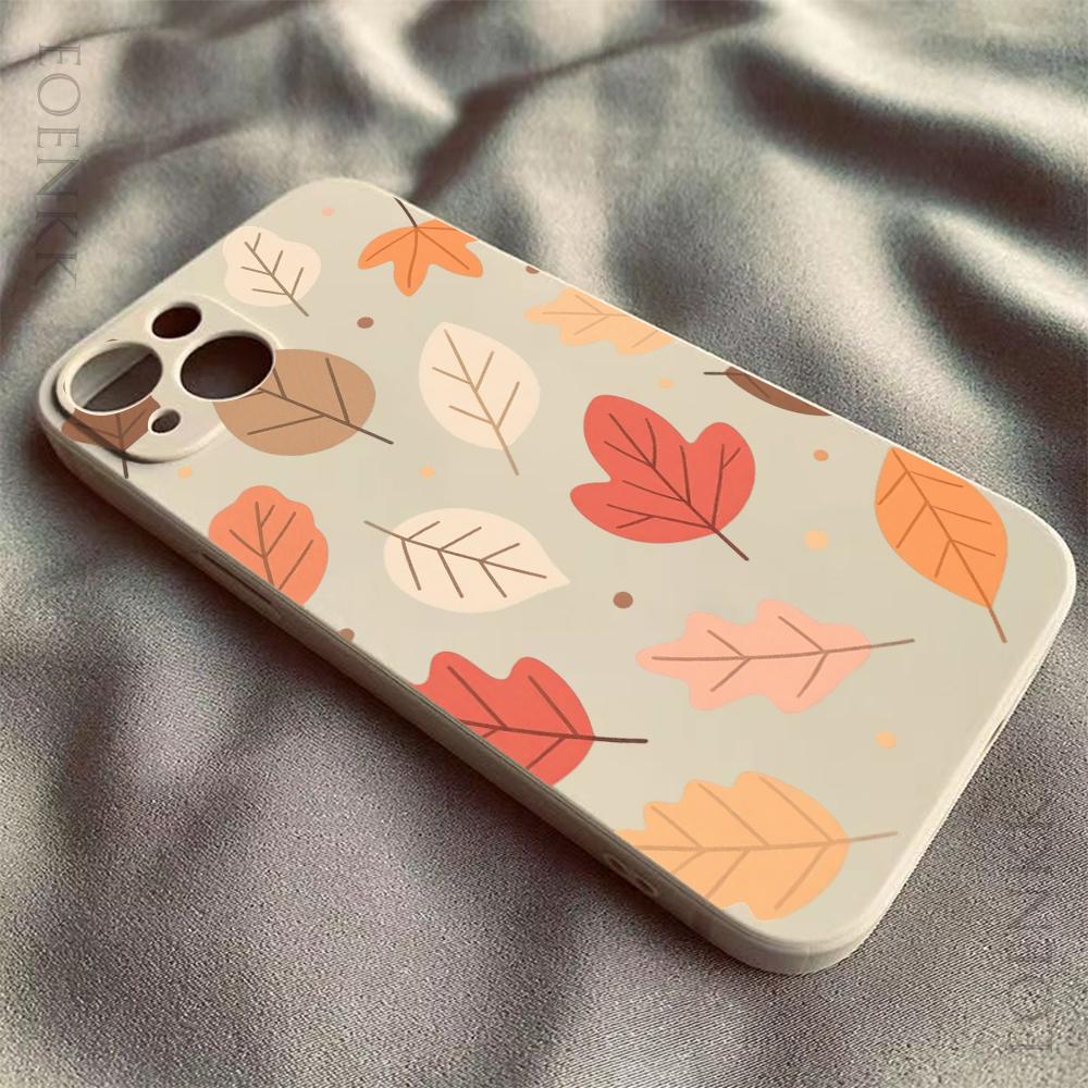 Autumn Leaves Pattern Soft TPU Phone Case for Xiaomi Redmi Note 14 13 12 11 10 9 8 7 Pro Shockproof Anti-Slip Cover