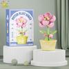 MOC Blume Sukkulente Topfpflanze Modellbaustein DIY Ewiger Strauß Zuhause Schreibtisch Pflanzen Dekoration Ziegel Mädchen Geschenk Kinderspielzeug