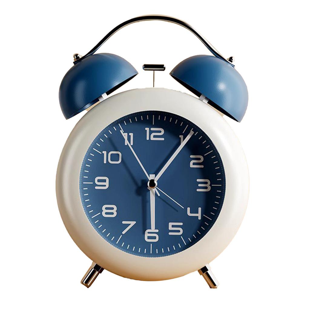 Twin Bell Alarm Clock for Kids ABS Battery Operated Cute Desktop Bedside Alarm Clock with Night Light for Bedroom