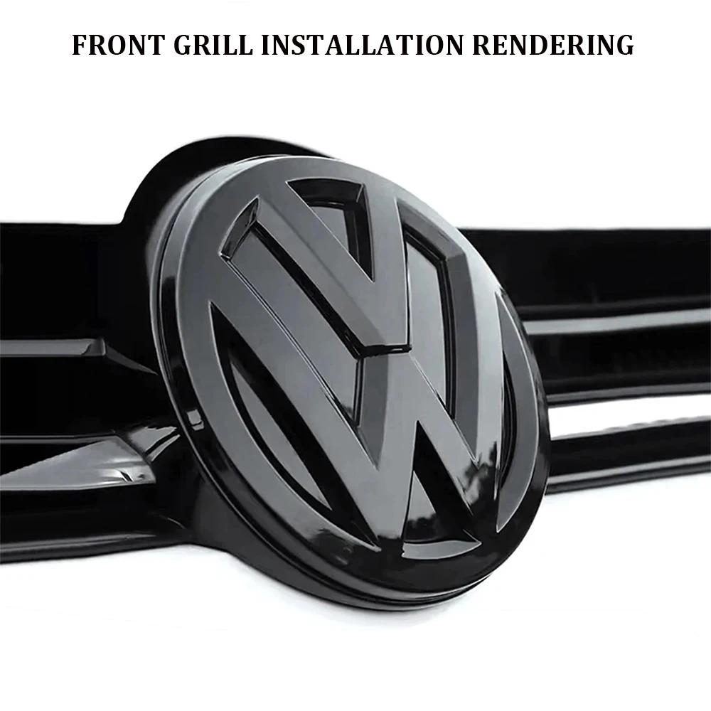 VW 2pcs ABS Car Front Grill Emblem Rear Trunk Badge Logo for Volkswagen VW Golf 5 6 7 7.5 8 MK5 MK6 MK7 MK8 Polo Scirocco Sticker