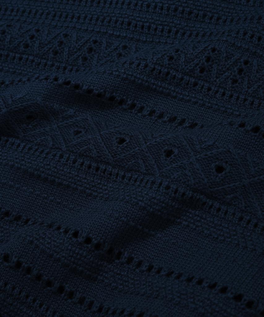 COVERNAT Curly Knit Vest Dark Navy