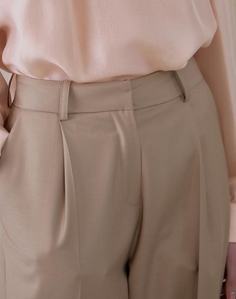 GIEMAR Straight Fit Slacks Beige