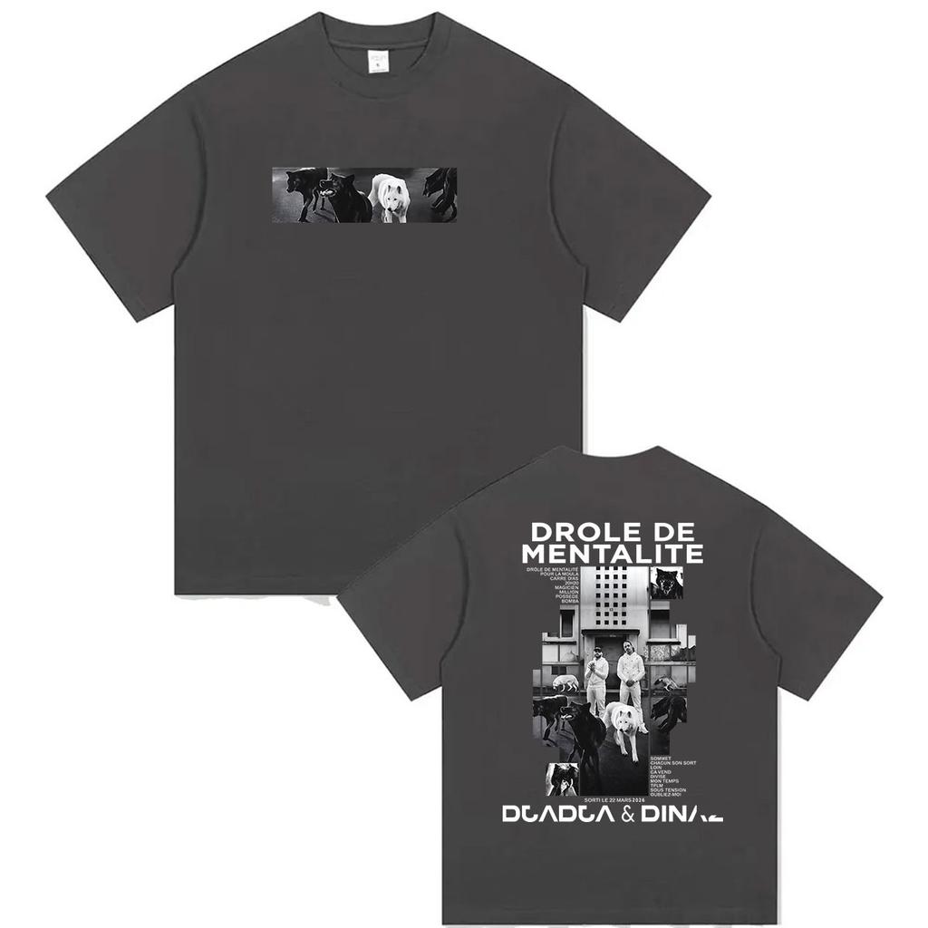 Trendy Unisex Unisex Concert Photo Collage Front Back Art Print Short Sleeve Tshirt Streetwear Loose Cotton Tee Tops