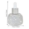 Refillable Glass Dropper Bottles Rhinestone Inlaid Perfume Container  Women