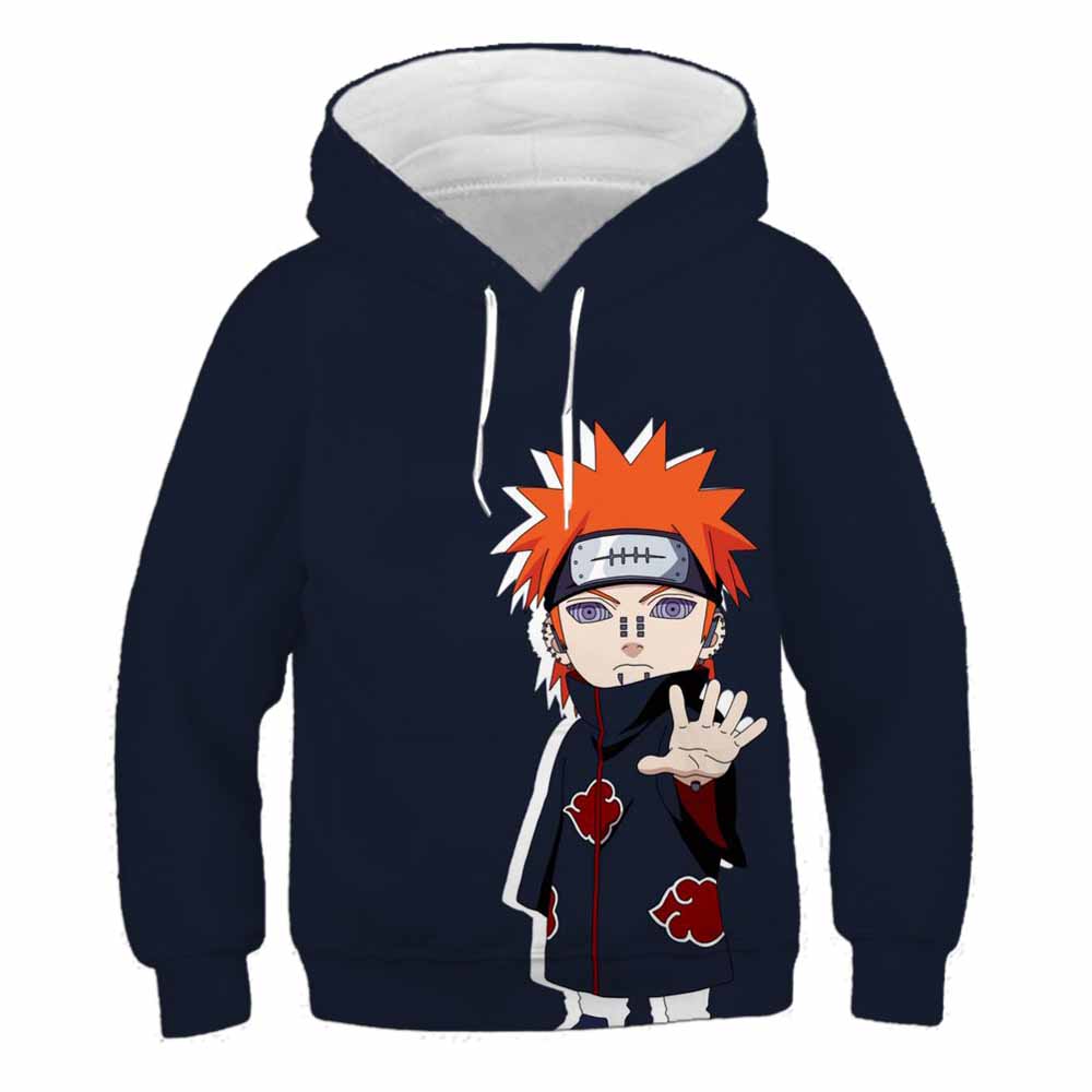 Sweat-shirt Anime NarAA pour enfants, sweat à capuche pour garçons, costume de printemps et d'automne, 4-14 ans