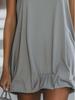 Casual Grey Sleeveless Hoodie Mini Skirt