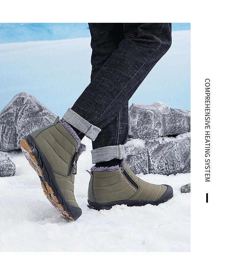 Unisex Winter Snow Boots - Warm, Non-slip, Mid-top, Velvet-lined