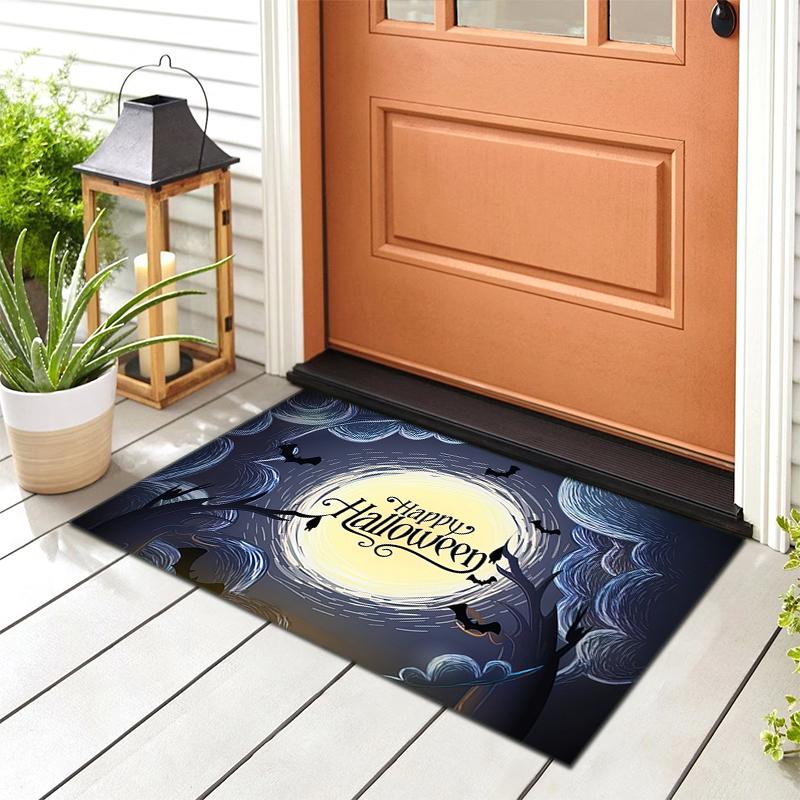 1 Stück Halloween-Thema Teppich - Heimdekoration Teppich für Wohnzimmer Schlafzimmer Bodenbelag Computerstuhl Bereichsteppich