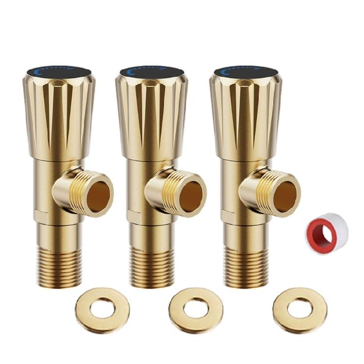 Thickened Anti Leak Angle Valves Bathroom Plumbing Angle Valves Metal Valves for Bathroom Shower Sink Faucets