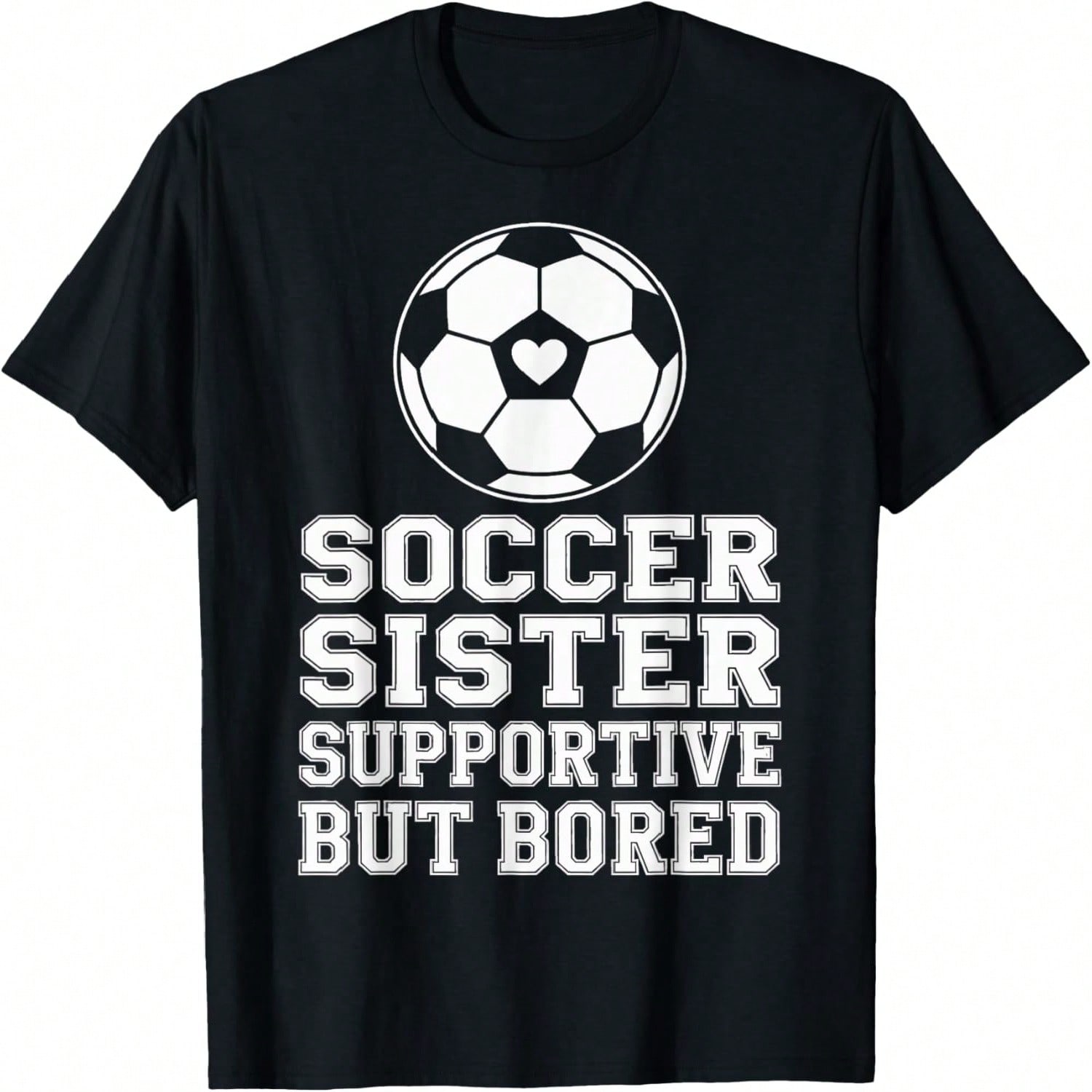 Funny Soccer Sister Supportive Sibling Soccer Fan T-Shirt S разноцветный