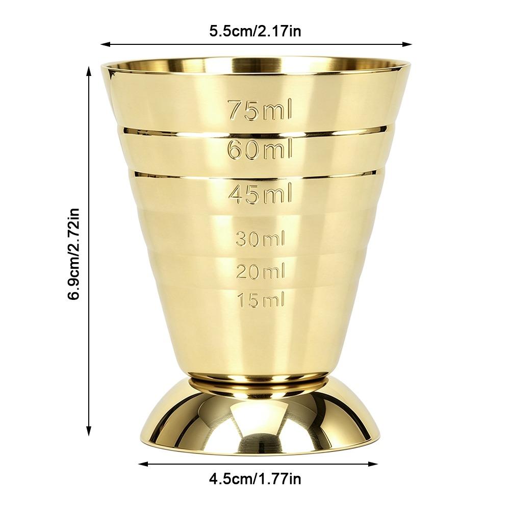 3 Scales Bar Measuring Cup 304 Stainless Steel Kitchen Measuring Cup Cocktail Jigger  Bartender